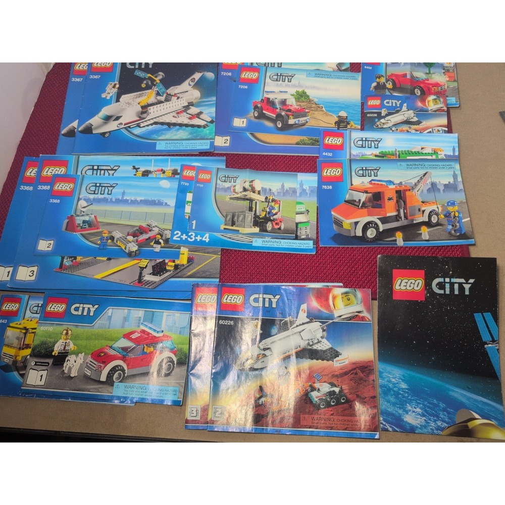 Lego City Instruction Booklet Lot Of 10 Booklets Only Plus Poster*Read